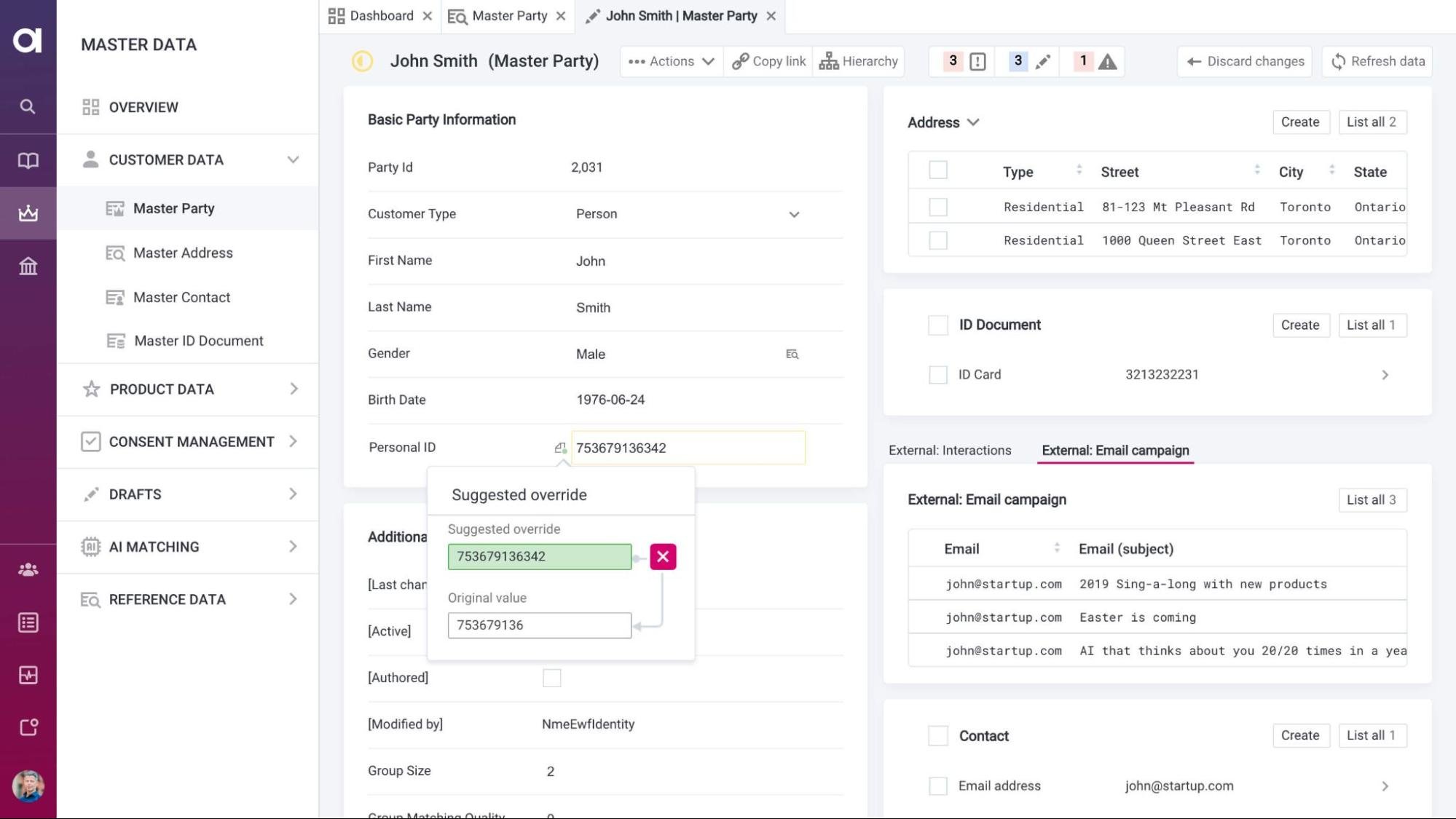 Ataccama ONE User Interface