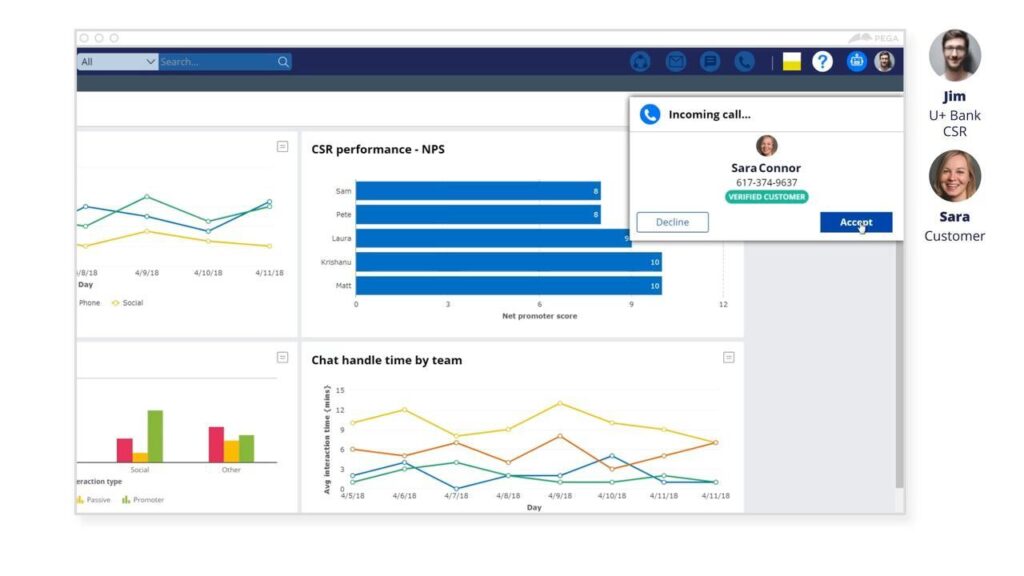 Interface for Pega RPA robotic process automation software
