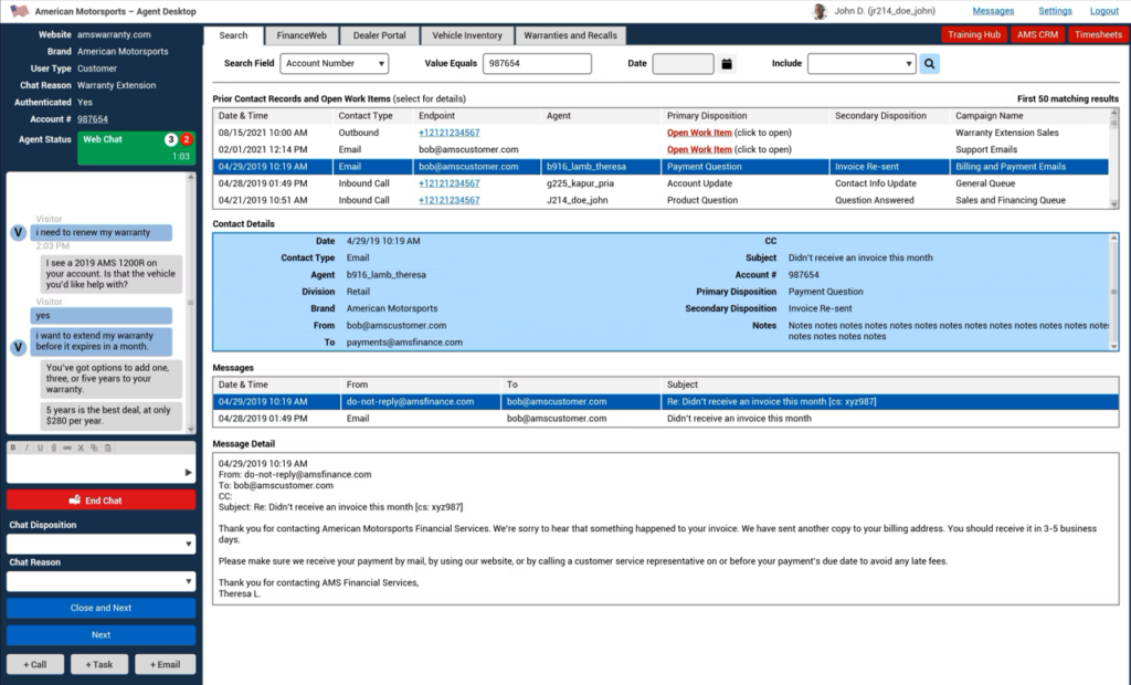 USAN Contact Suite for Amazon Connect cloud communication platform interface