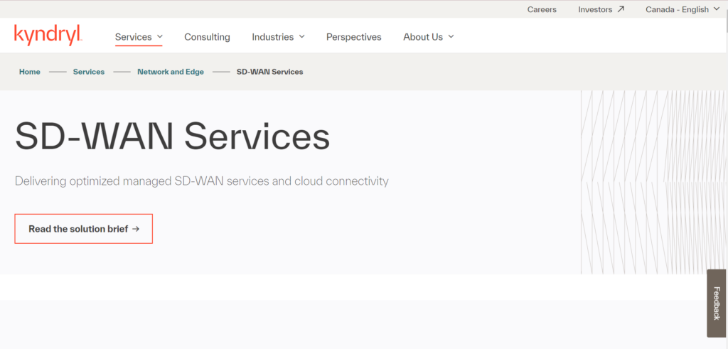 Kyndryl SD-WAN Services web page