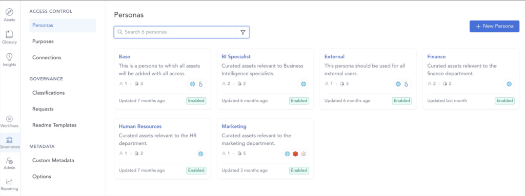 Atlan data governance tool interface