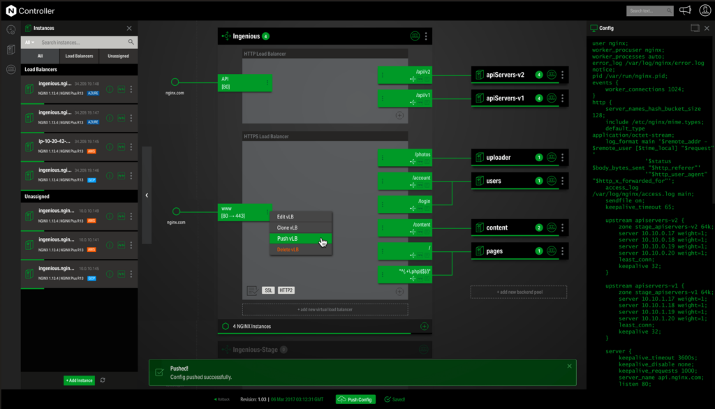 F5 NGINX controller feature