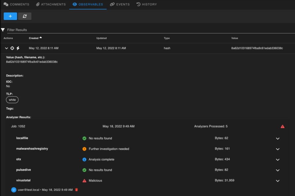 Security Onion's analyzers feature