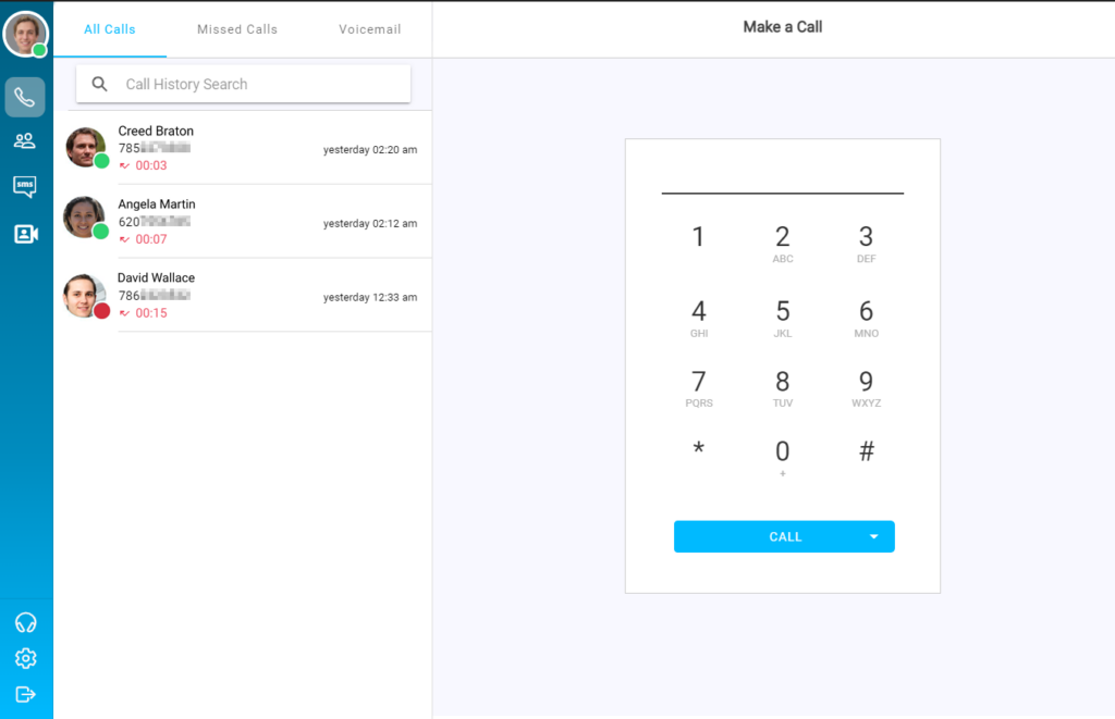 Ultatel Cloud Business Phone System cloud communication platform interface