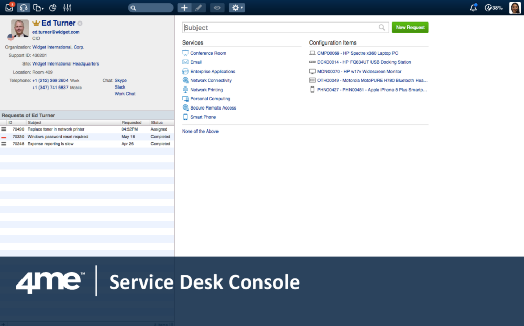 4me Service desk software