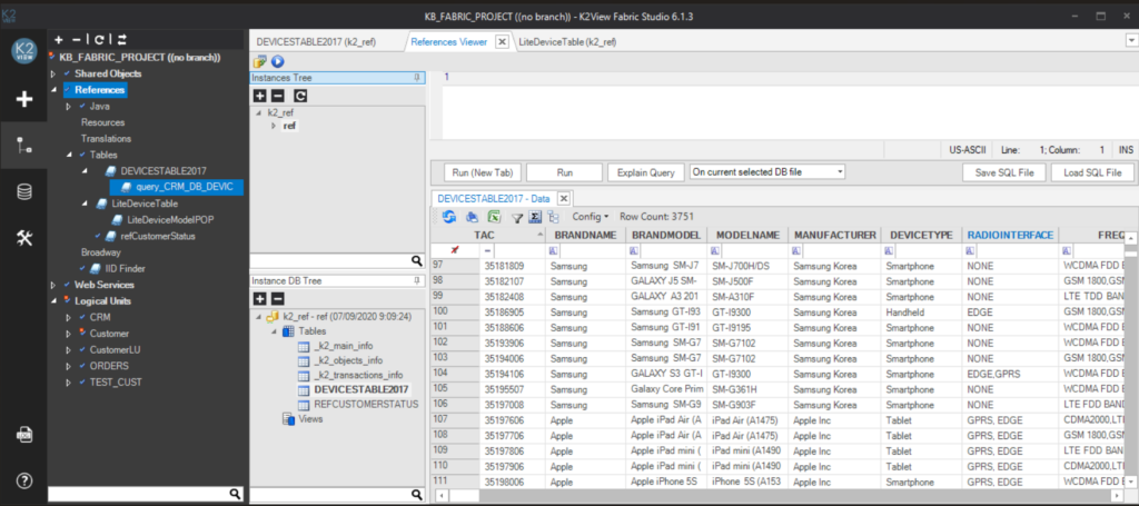 K2View data fabric software interface