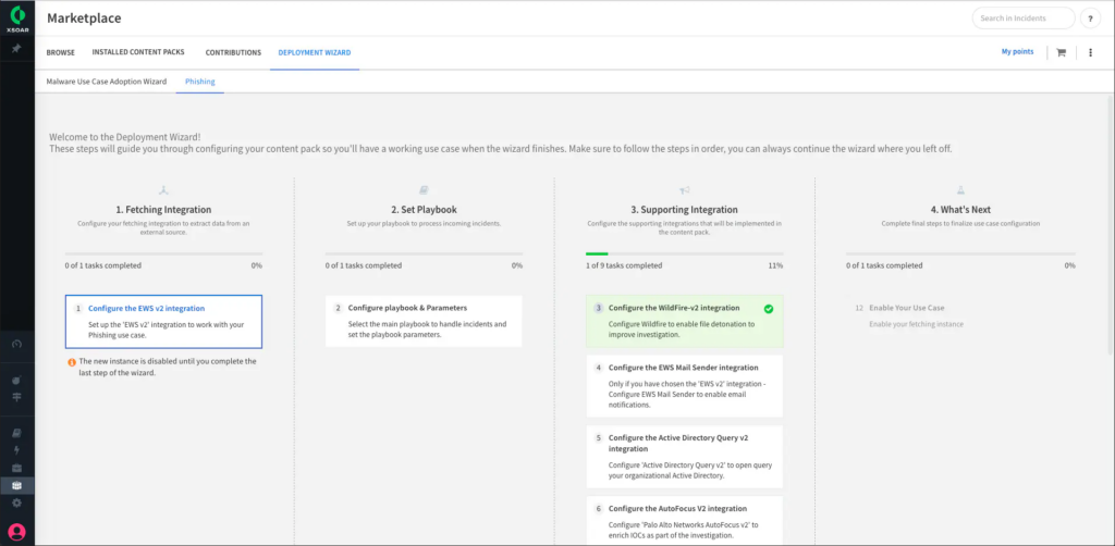 Deployment wizard feature in Cortex XSOAR
