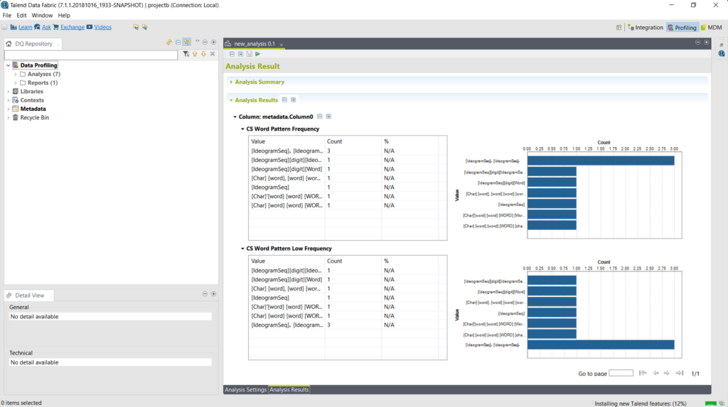 Talend Data Quality software interface
