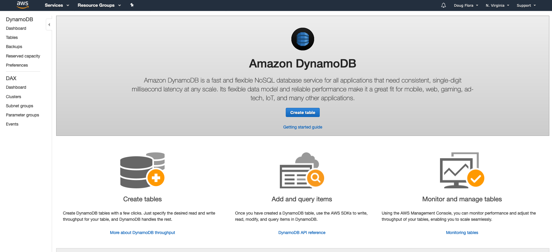 Create tables in Amazon DynamoDB