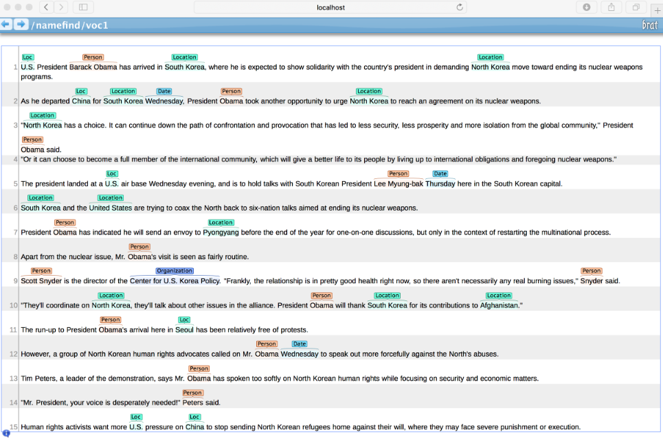 Apache OpenNLP developer documentation view