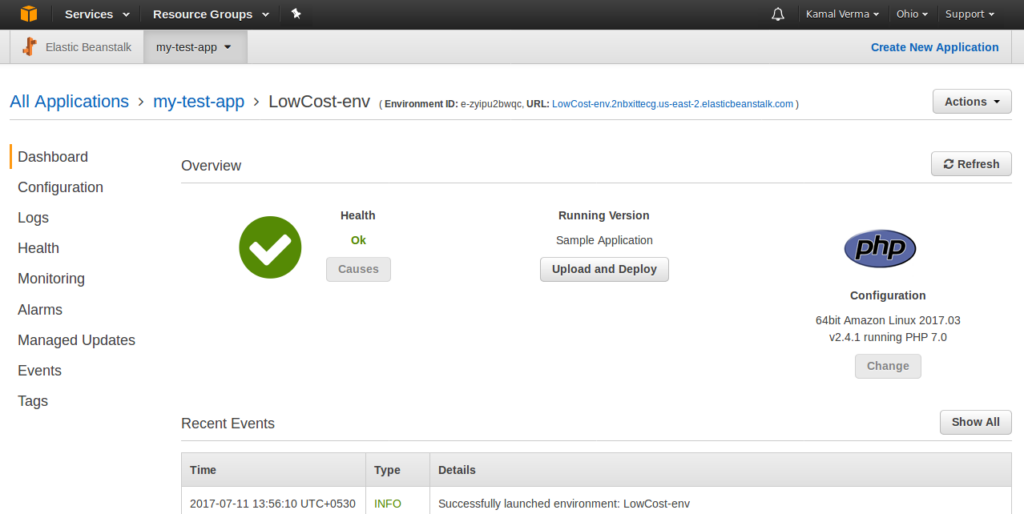 Overview of deploying web applications using AWS Elastic Beanstalk cloud PaaS