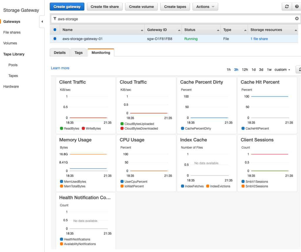 AWS Storage Gateway storage management software