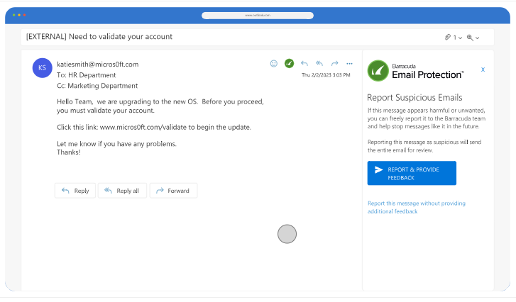 Barracuda email protection demonstration