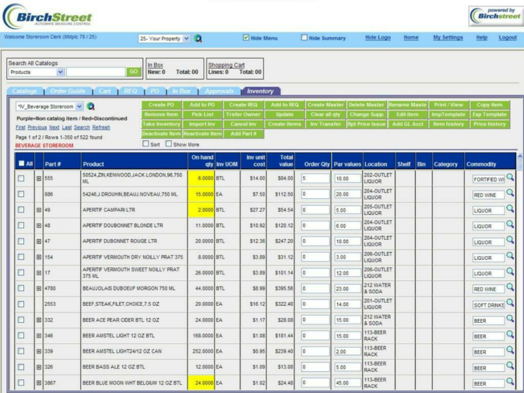 BirchStreet IT procurement software interface