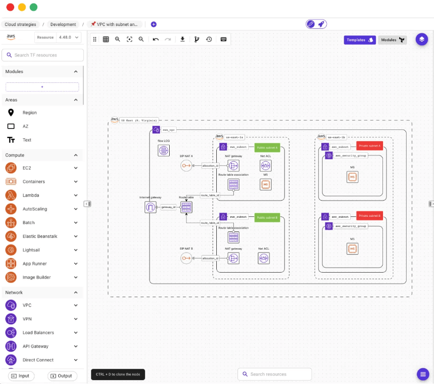 Using Brainboard's visual infrastructure creation dashboard for IaC