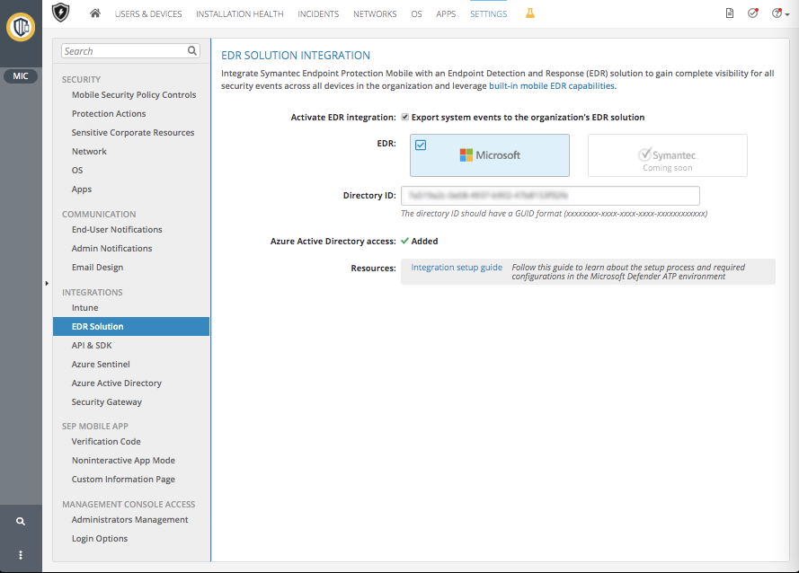 Broadcom Symantec Endpoint Security EDR tool