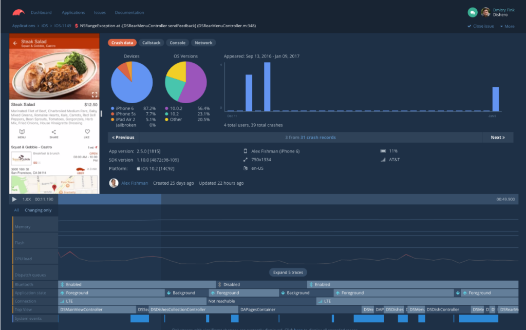 Bugsee Debugging Tools