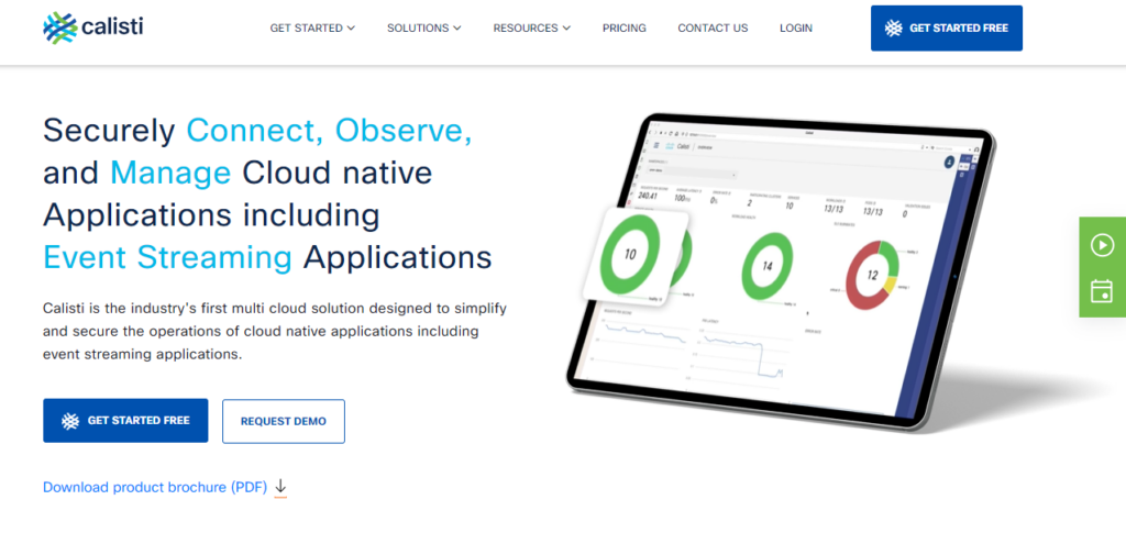 Calisti website view screenshot