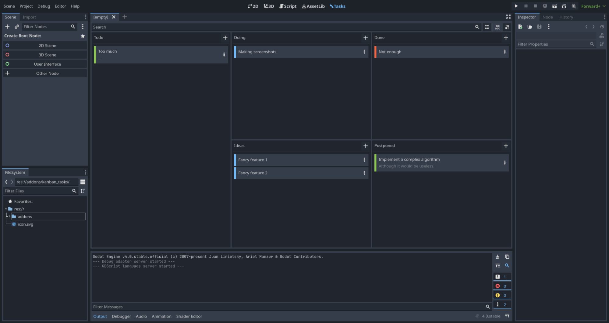 Collaboration during the game development process with Godot Engine