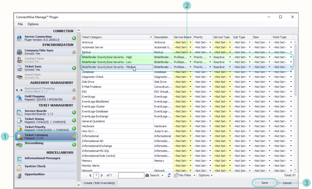 ConnectWise's manage plugin