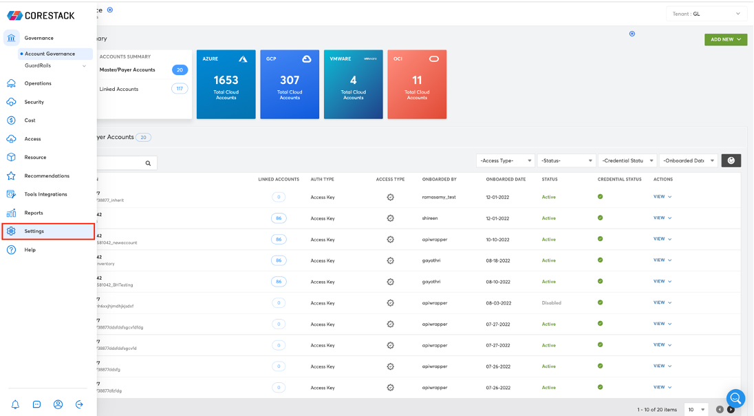 Corestack screenshot