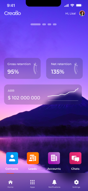 Creatio mobile interface