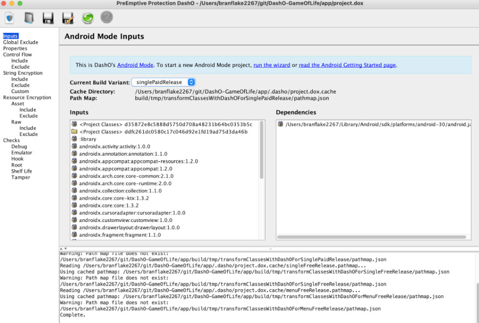 DashO App Protection for Android & Java application security software