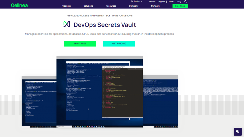 Delinea DevOps Secrets Vault homepage view