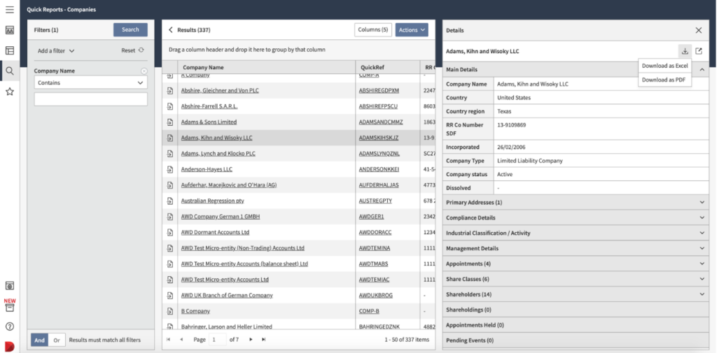 Diligent Entity management system data management software
