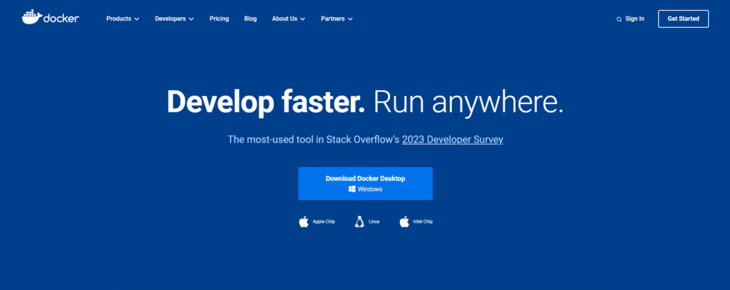 Docker iac tools website homepage
