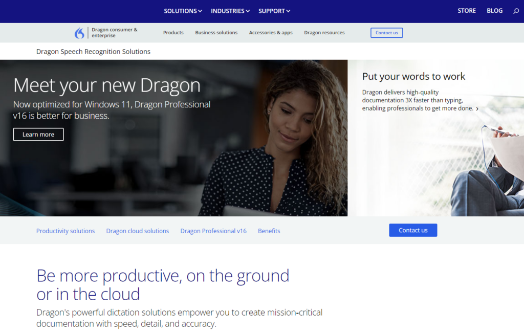 Dragon voice recognition software website