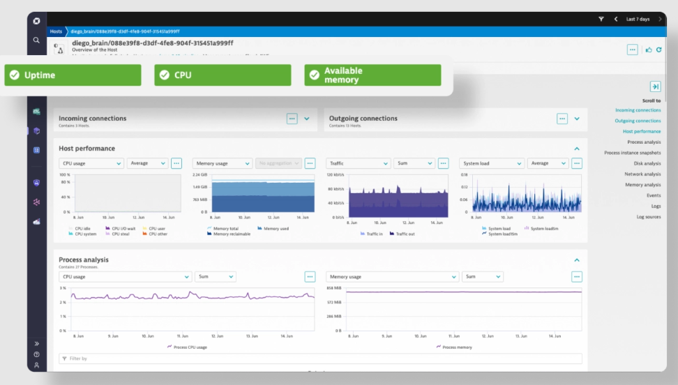 Dynatrace infrastructure analysis view