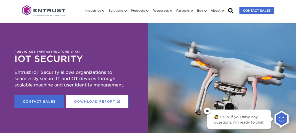 Entrust home page view screenshot