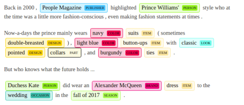 flairNLP's analyzing text data tool sample