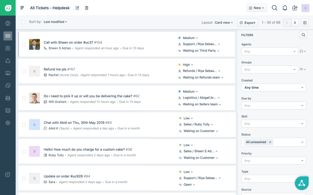 Freshdesk's omnichannel ticketing