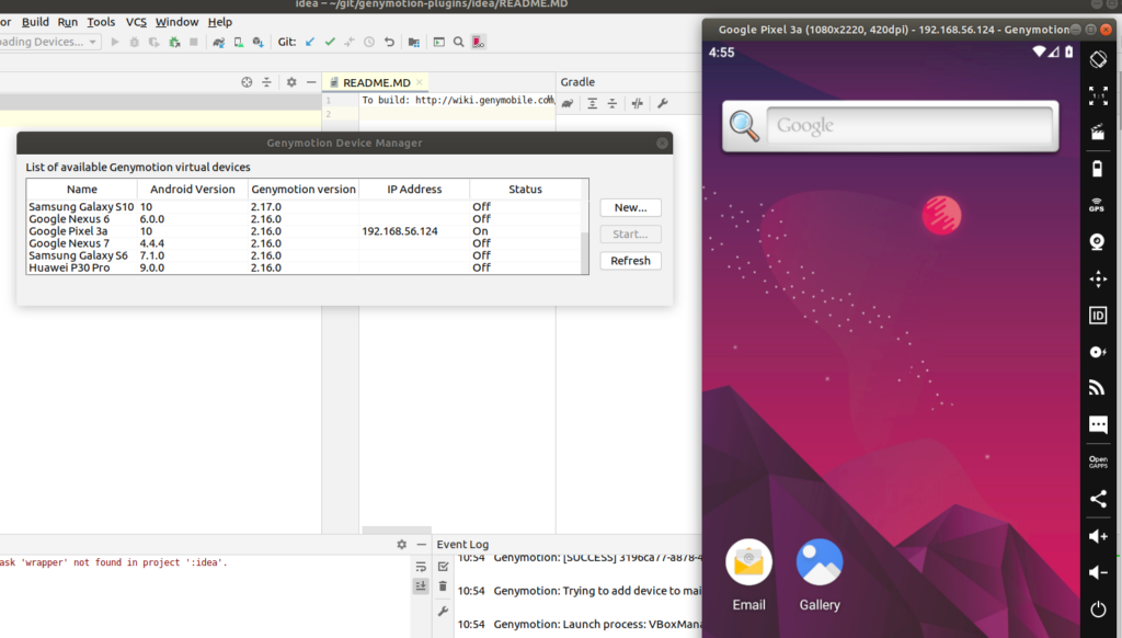 Genymotion Debugging Tools