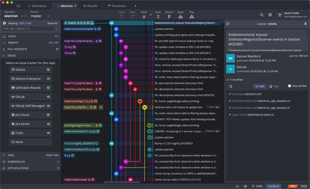 Open repository in the code collaboration tool GitKraken