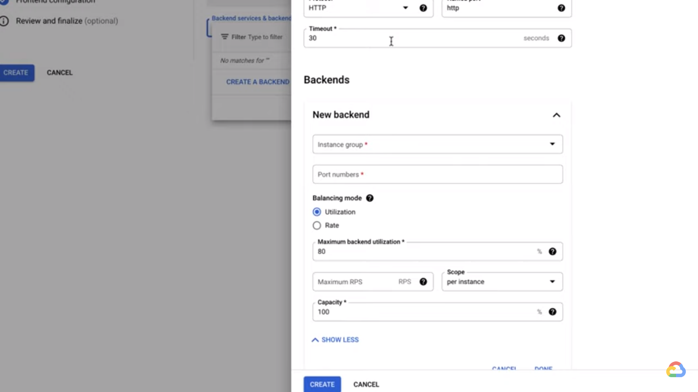 Using the load balancing features in Google Cloud