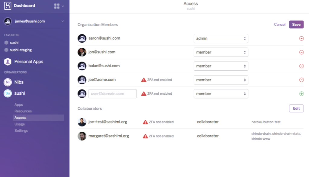 Heroku PaaS software