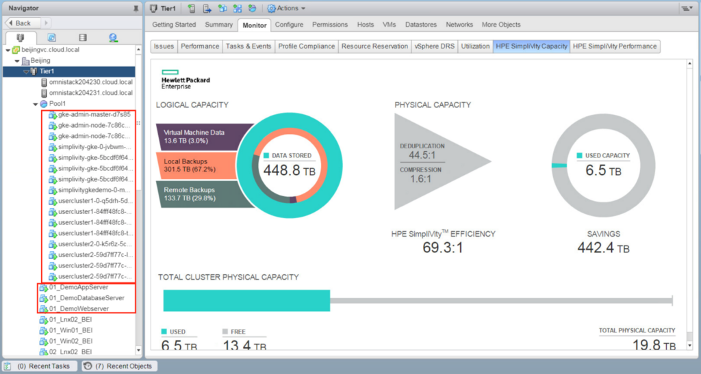 Hewlett Packard Enterprise hybrid cloud software central dashboard