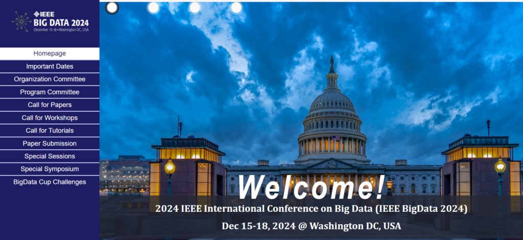 Website banner for the IEEE Big Data 2024 conference