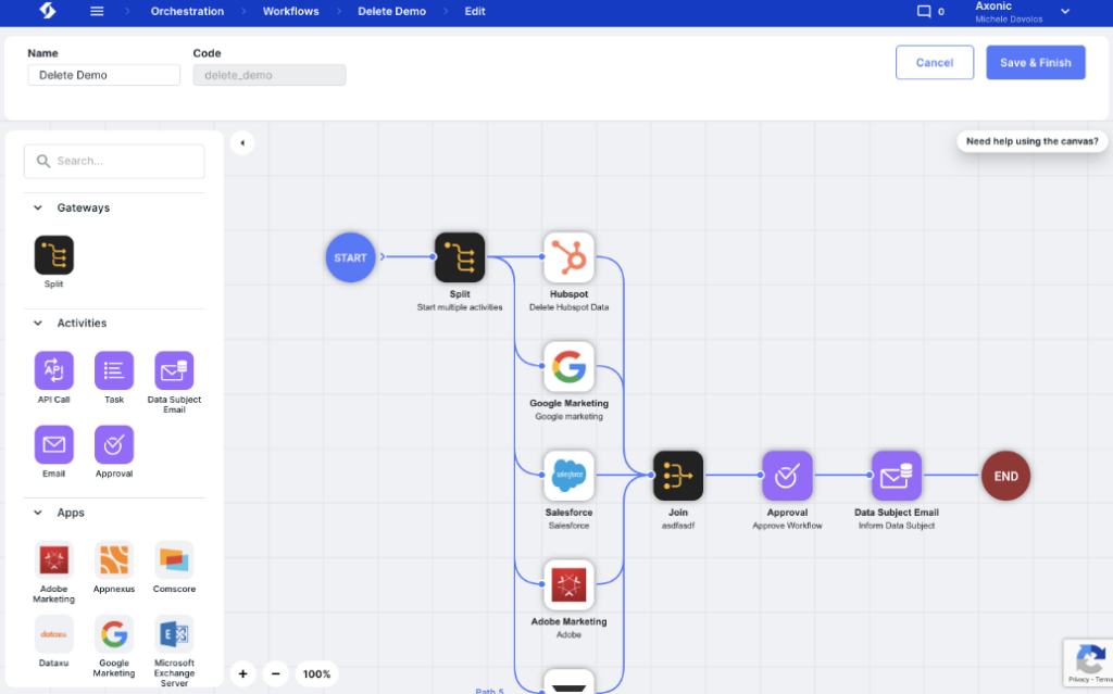 Creating automated privacy experiences using clicks, not code with Ketch data privacy software