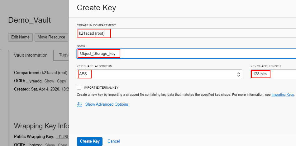 Oracle Cloud Infrastructure Vault KMS overview