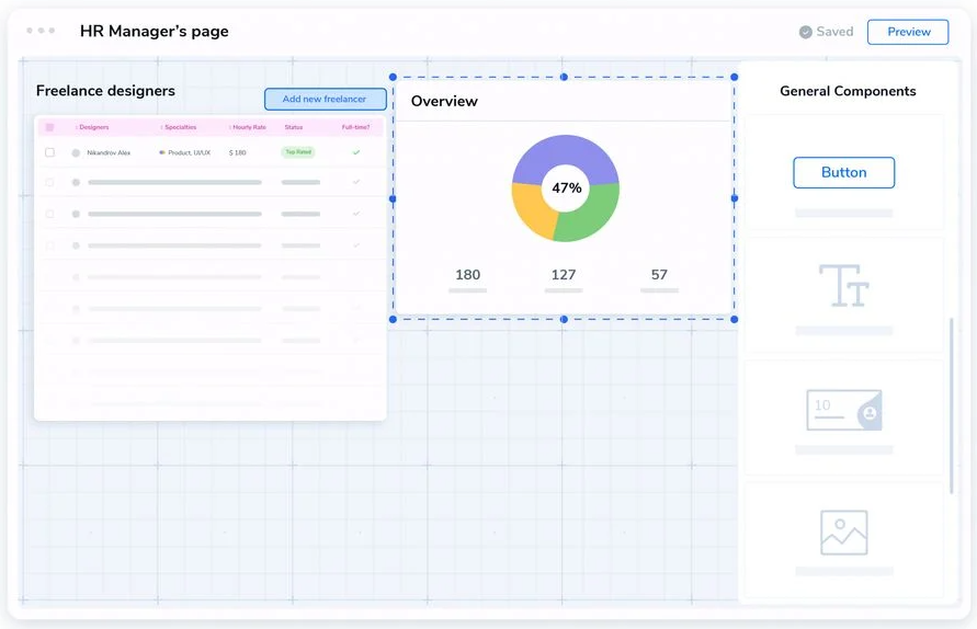 Kissflow app builder view