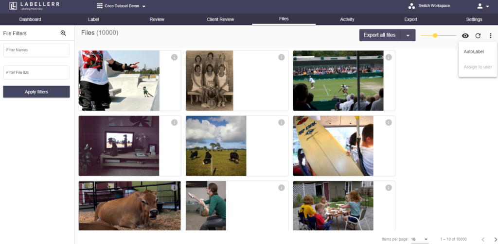 A photo highlighting the auto-labeling feature of Labellerr.