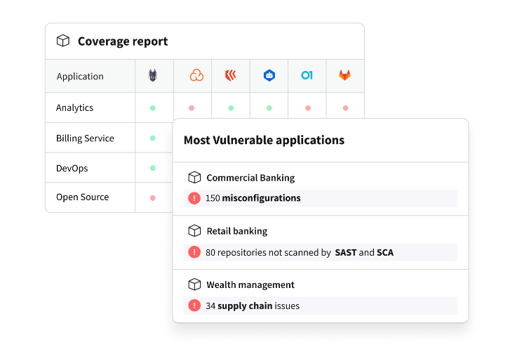 Legit Security application risk management view