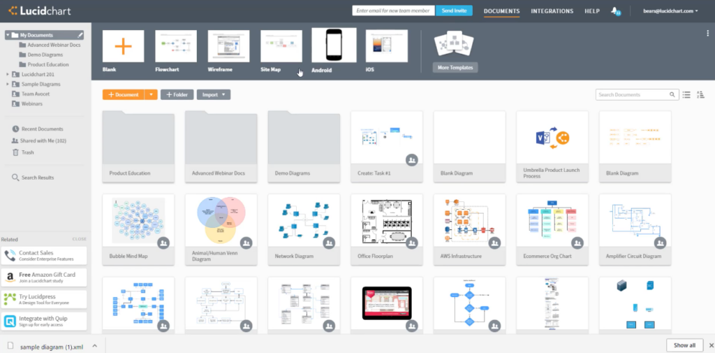 Lucidchart network diagram software