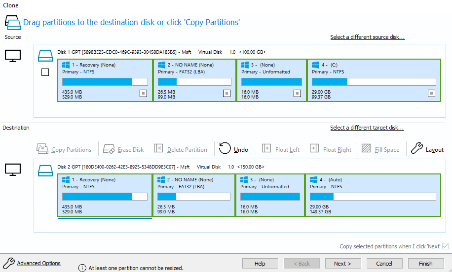 Macrium cloning disk demo of hard drive cloning