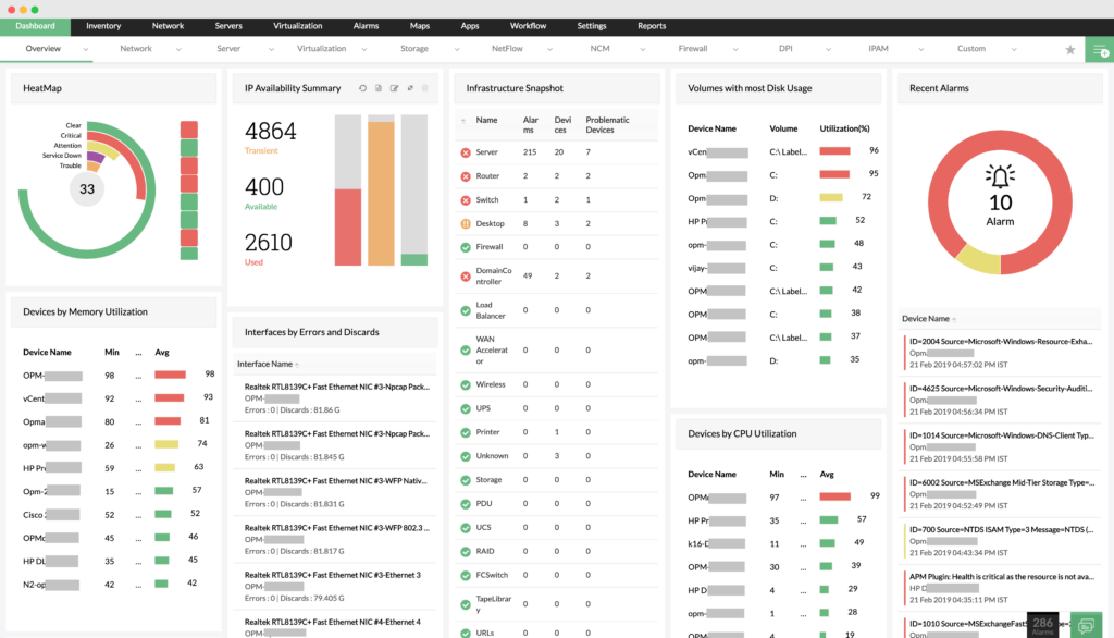 ManageEngine SCM tool interface