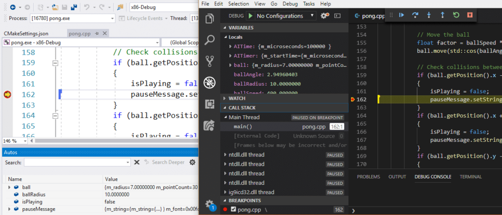 A photo focused on the pair programming feature of the tool Microsoft Visual Studio Live Share.